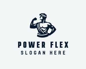 Olympian Bodybuilder Fitness logo design