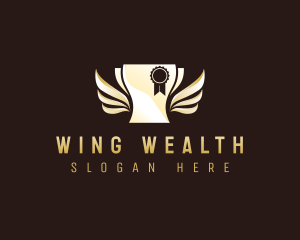 Notary Document Wings logo design