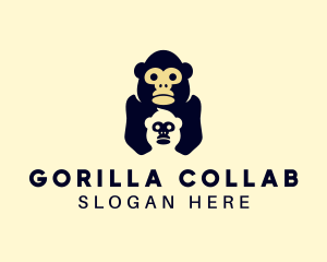 Wildlife Gorilla Animal logo design