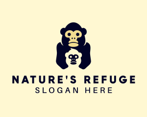 Wildlife Gorilla Animal logo