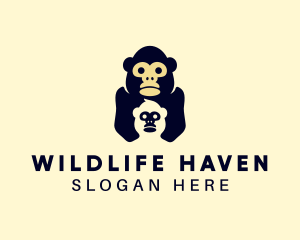 Wildlife Gorilla Animal logo design