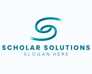 Software Ribbon Letter S  logo design