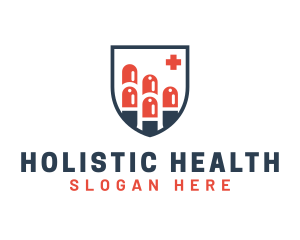 Pharmaceutical Pills Shield logo