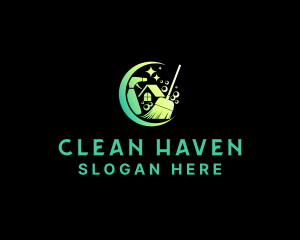 Home Sanitation Cleaning logo design
