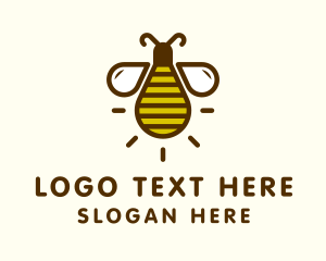 Honeybee Light Bulb  Logo