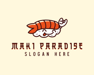 Cute Asian Sushi logo design