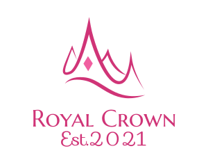 Pink Princess Tiara  logo design