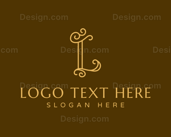 Elegant Swirl Letter L Logo