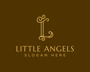 Elegant Swirl Letter L logo design