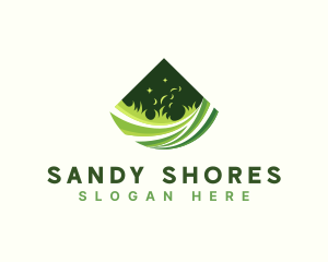 Grass Lawn Landscaping Logo