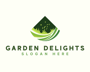 Grass Lawn Landscaping logo design