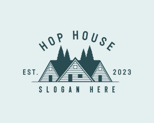 Cabin House Roofing logo design