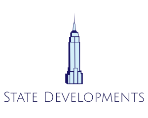 Blue Empire State logo design