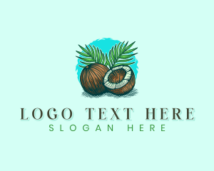 Tropical Coconut Palm Logo