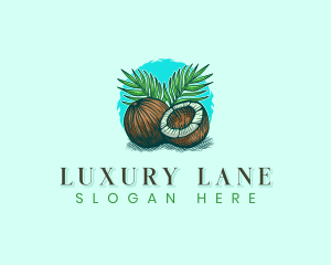 Tropical Coconut Palm Logo