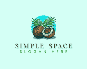 Tropical Coconut Palm Logo