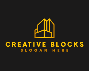 Architect Building Blocks logo design