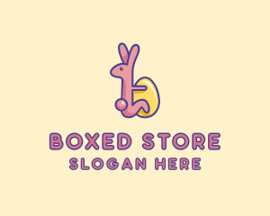 Easter Rabbit Egg  logo design