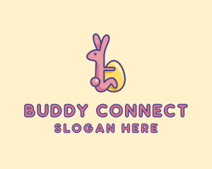 Easter Rabbit Egg  logo design