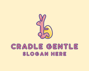 Easter Rabbit Egg  logo design