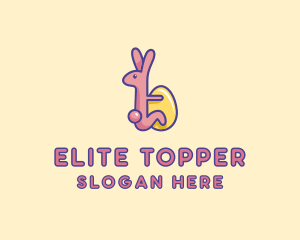 Easter Rabbit Egg  logo design