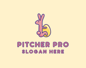 Easter Rabbit Egg  logo design