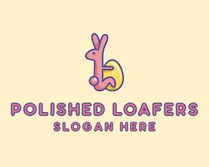 Easter Rabbit Egg  logo design