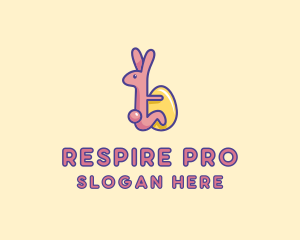 Easter Rabbit Egg  logo design