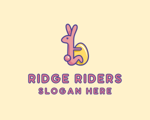 Easter Rabbit Egg  logo design