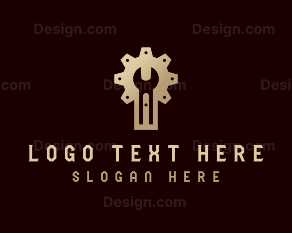 Industrial Wrench Cog Logo