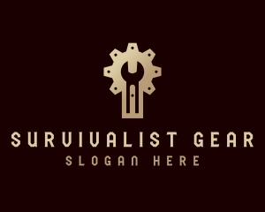 Industrial Wrench Cog logo design