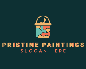 Painting Paint Bucket  logo design