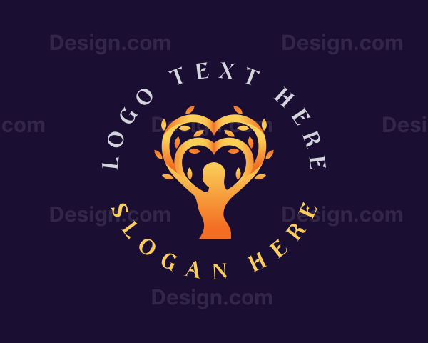 Woman Heart Tree Logo