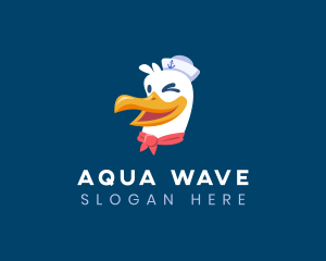 Sailor Nautical Seagull logo design