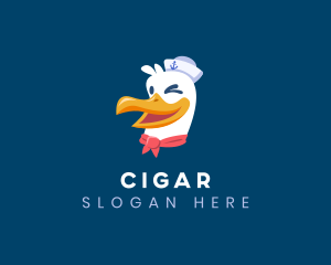 Sailor Nautical Seagull logo design