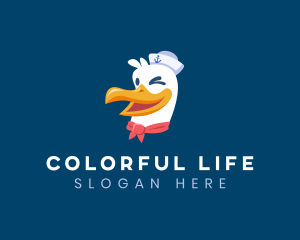 Sailor Nautical Seagull logo design