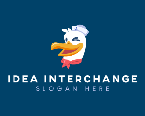 Sailor Nautical Seagull logo design