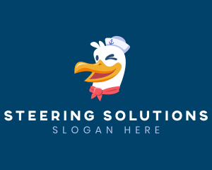 Sailor Nautical Seagull logo design