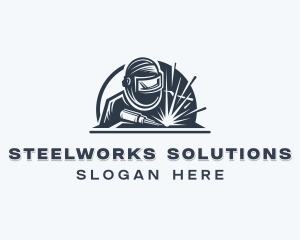 Metalworks Welder Welding logo design