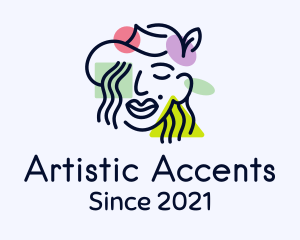 Artistic Woman Face logo design