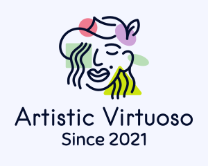 Artistic Woman Face logo design