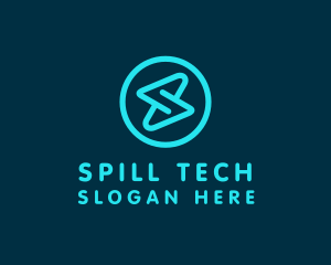 Digital Tech Letter S logo design