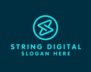 Digital Tech Letter S logo design