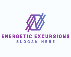 Startup Business Hexagon Letter N logo design