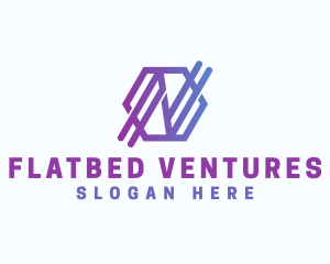 Startup Business Hexagon Letter N logo design