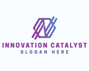 Startup Business Hexagon Letter N logo design