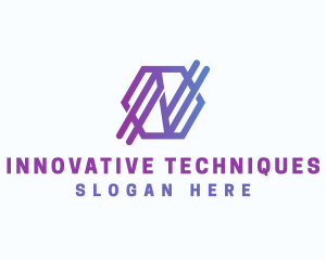 Startup Business Hexagon Letter N logo design