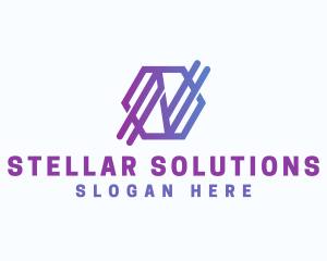 Startup Business Hexagon Letter N logo design