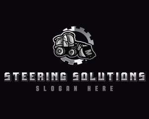 Skid Steer Loader Construction logo design