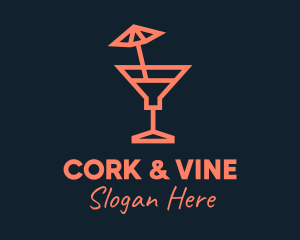 Minimalist Summer Cocktail  logo design